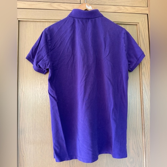Ralph Lauren Purple Custom Fit Polo Cotton Short Sleeve Collar / Medium - Picture 9 of 13